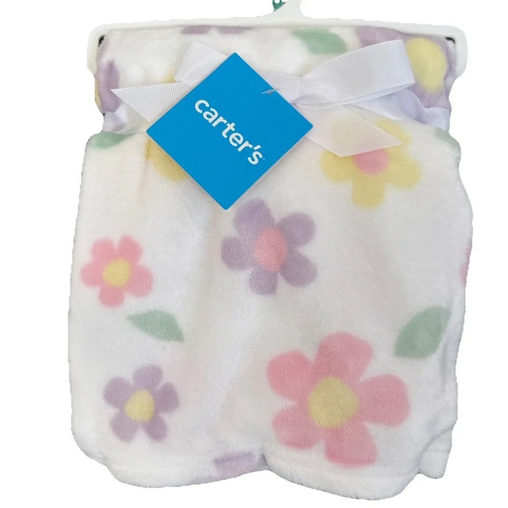 NWT Carter's Baby Blanket Floral Infant Printed Size 30
